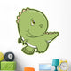 Shy Little Baby T-rex Wall Decal