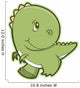 Shy Little Baby T-rex Wall Decal