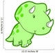 Cutie Triceratops Green Dino Wall Decal