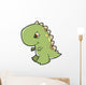 Green Angry T-rex Dino Wall Decal