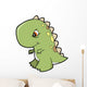 Green Angry T-rex Dino Wall Decal