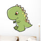 Green Angry T-rex Dino Wall Decal
