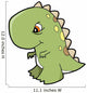 Green Angry T-rex Dino Wall Decal