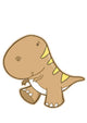 Brown Little T-rex Dinosaur Wall Decal