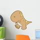 Brown Little T-rex Dinosaur Wall Decal