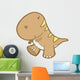 Brown Little T-rex Dinosaur Wall Decal