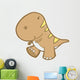 Brown Little T-rex Dinosaur Wall Decal