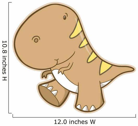 Brown Little T-rex Dinosaur Wall Decal