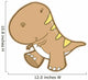 Brown Little T-rex Dinosaur Wall Decal
