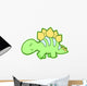 Adorable Green Stegosaurus Dinosaur Wall Decal
