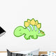 Adorable Green Stegosaurus Dinosaur Wall Decal