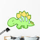 Adorable Green Stegosaurus Dinosaur Wall Decal
