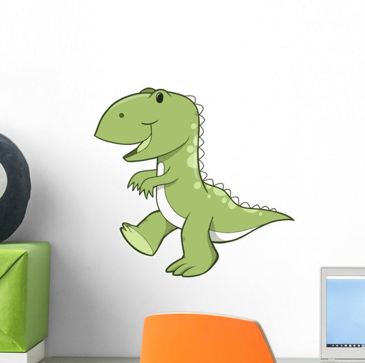 Happy Little T-rex Dinosaur Wall Decal