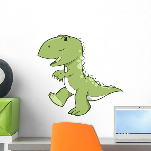 Happy Little T-rex Dinosaur Wall Decal