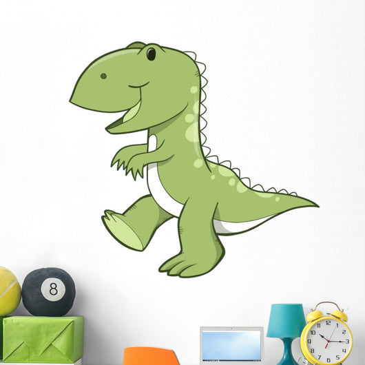 Happy Little T-rex Dinosaur Wall Decal
