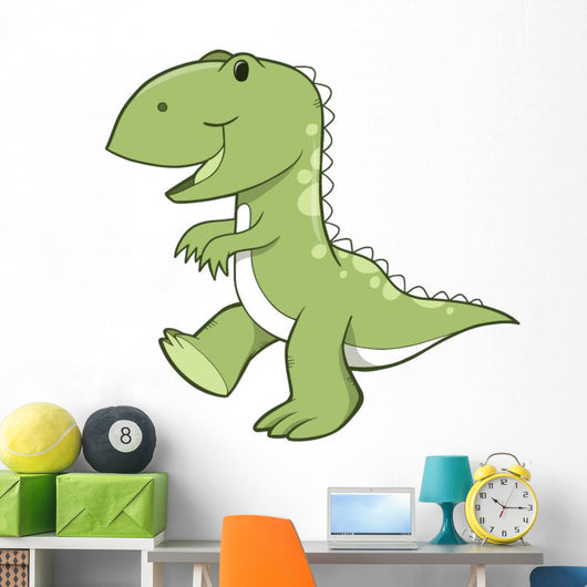 Happy Little T-rex Dinosaur Wall Decal