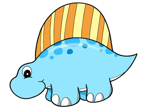 Little Blue Stegosaurus Dinosaur Wall Decal