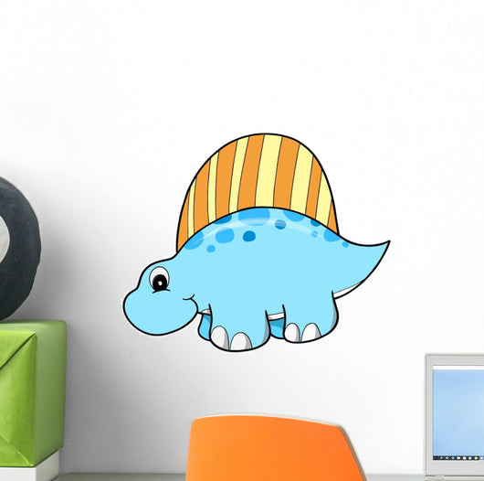Little Blue Stegosaurus Dinosaur Wall Decal