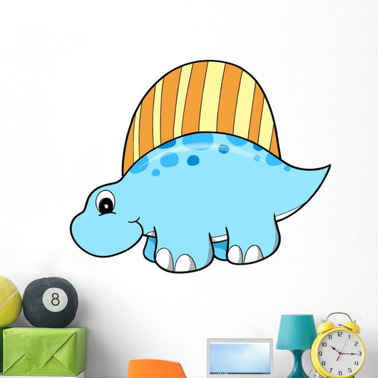Little Blue Stegosaurus Dinosaur Wall Decal