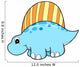 Little Blue Stegosaurus Dinosaur Wall Decal