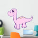 Pink Little Long-neck Dinosaur Wall Decal