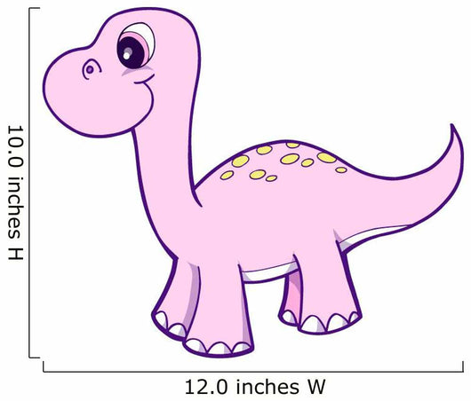 Pink Little Long-neck Dinosaur Wall Decal