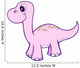 Pink Little Long-neck Dinosaur Wall Decal