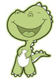 Laughing Cute Little Dinosaur Wall Decal