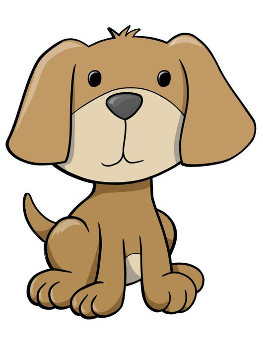 Cute Brown Little Puppy Wall Decal