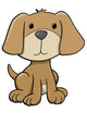 Cute Brown Little Puppy Wall Decal