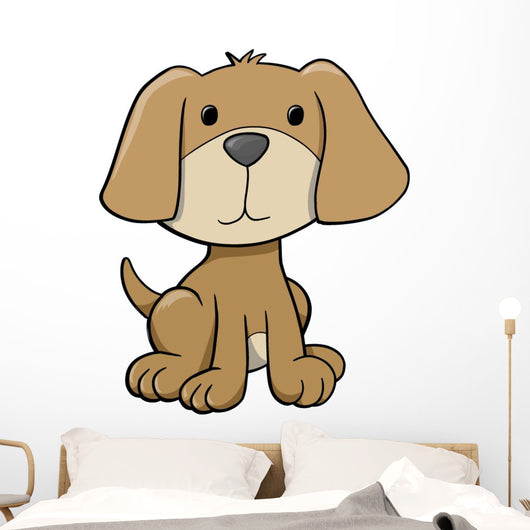 Cute Brown Little Puppy Wall Decal