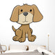 Cute Brown Little Puppy Wall Decal