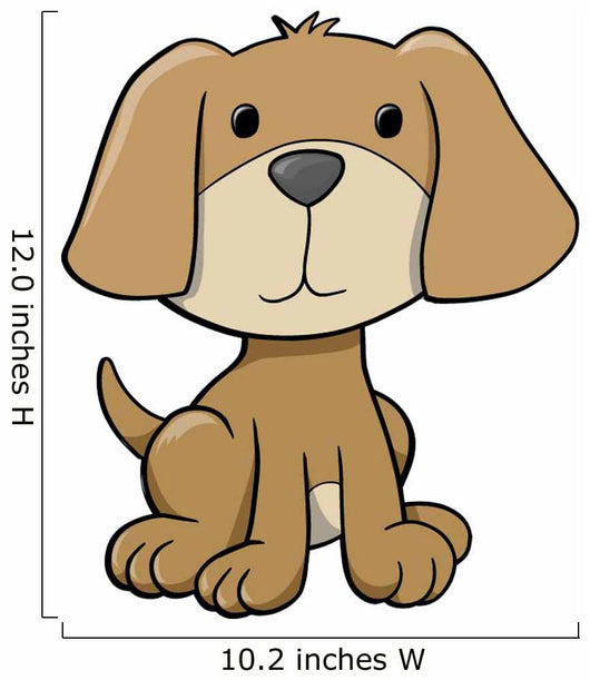 Cute Brown Little Puppy Wall Decal
