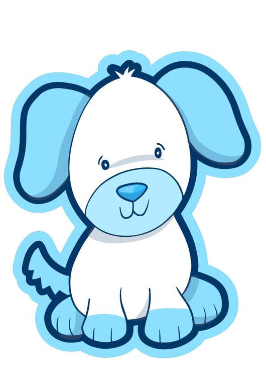 Cute Blue Puppy Dog Wall Decal