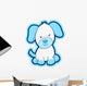 Cute Blue Puppy Dog Wall Decal