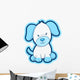 Cute Blue Puppy Dog Wall Decal