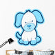 Cute Blue Puppy Dog Wall Decal