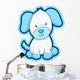Cute Blue Puppy Dog Wall Decal