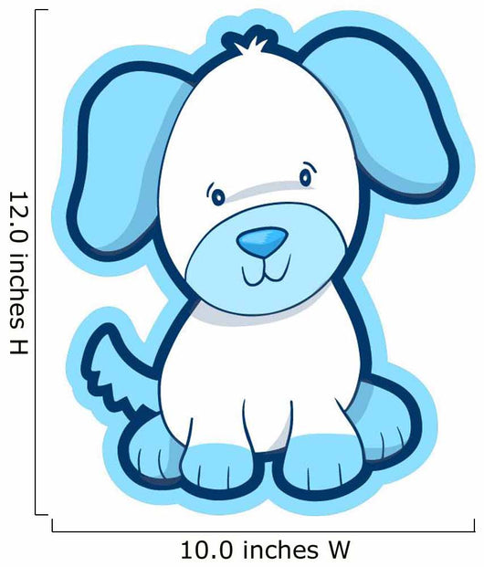 Cute Blue Puppy Dog Wall Decal