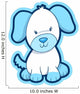 Cute Blue Puppy Dog Wall Decal