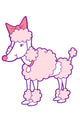 Cute Girly Pink Poodle Wall Decal