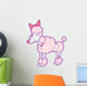 Cute Girly Pink Poodle Wall Decal