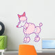 Cute Girly Pink Poodle Wall Decal