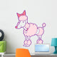 Cute Girly Pink Poodle Wall Decal