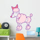 Cute Girly Pink Poodle Wall Decal
