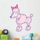 Cute Girly Pink Poodle Wall Decal