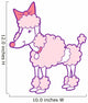 Cute Girly Pink Poodle Wall Decal