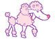 Cute Prancing Pink Poodle Wall Decal