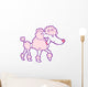 Cute Prancing Pink Poodle Wall Decal