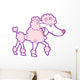 Cute Prancing Pink Poodle Wall Decal